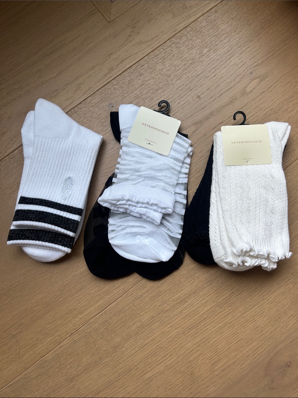 NWT sock bundle - Anthro & Free People Mvmt - Black and White